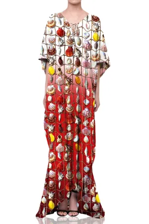 Red Luxury Kaftan Dresses