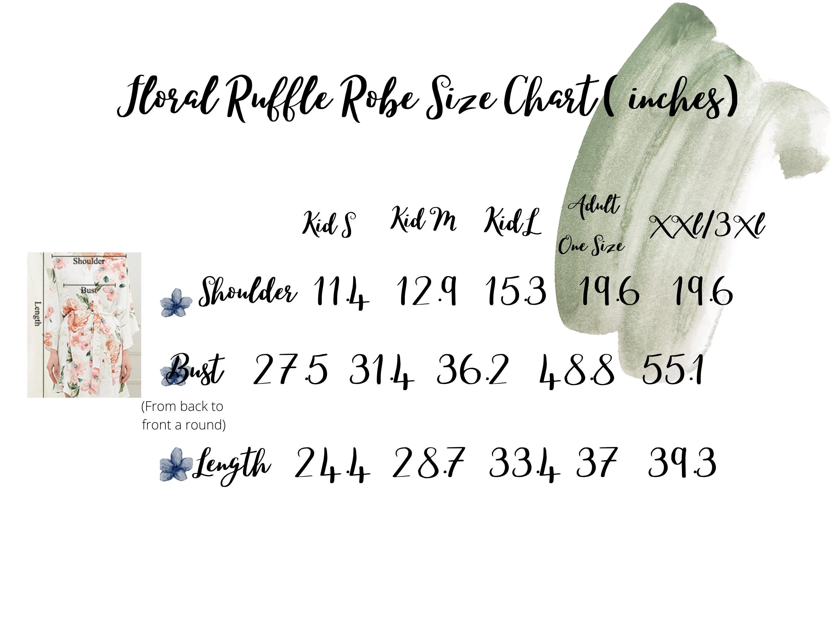 Ruffle Bridesmaid Robes Dusty Blue, Bridesmaid floral Robes Cotton, Personalized Bridesmaid Robes Set,  Bridesmaid Proposal Robes