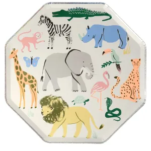 Safari animals dinner plates