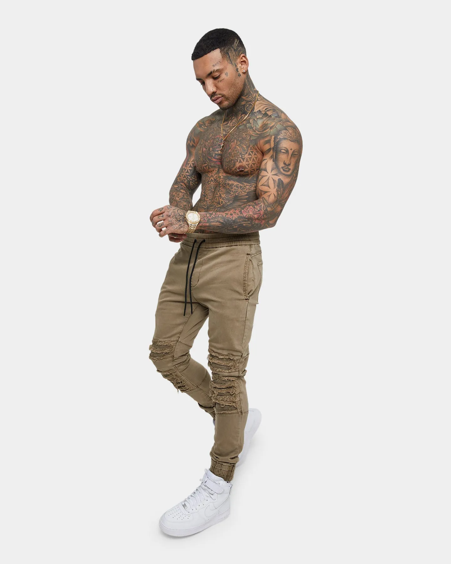 Saint Morta Abolished Joggers Dark Brown