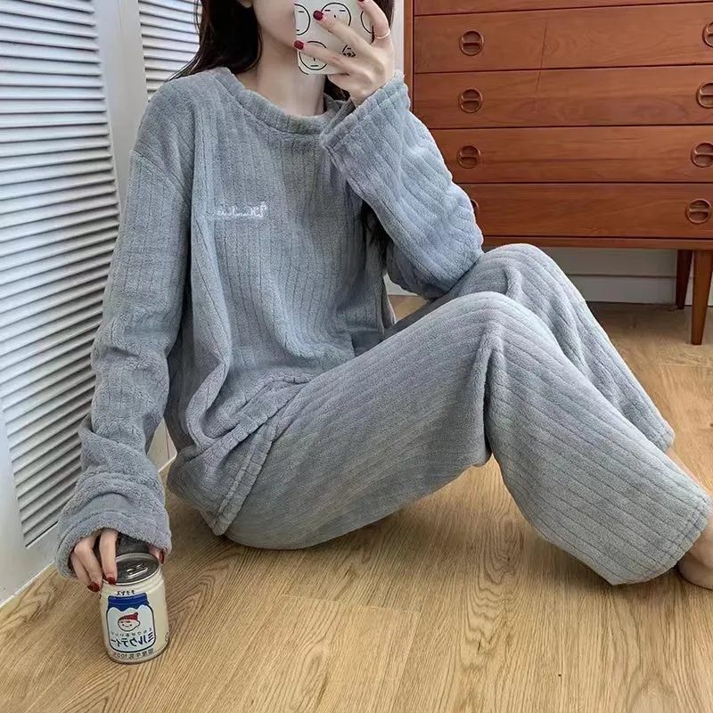 Sajiero Velvet Cuddle Fleece Pajama Suit