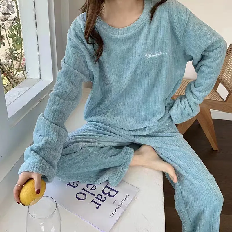Sajiero Velvet Cuddle Fleece Pajama Suit