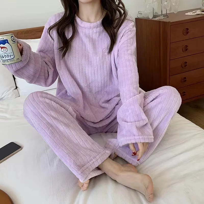 Sajiero Velvet Cuddle Fleece Pajama Suit