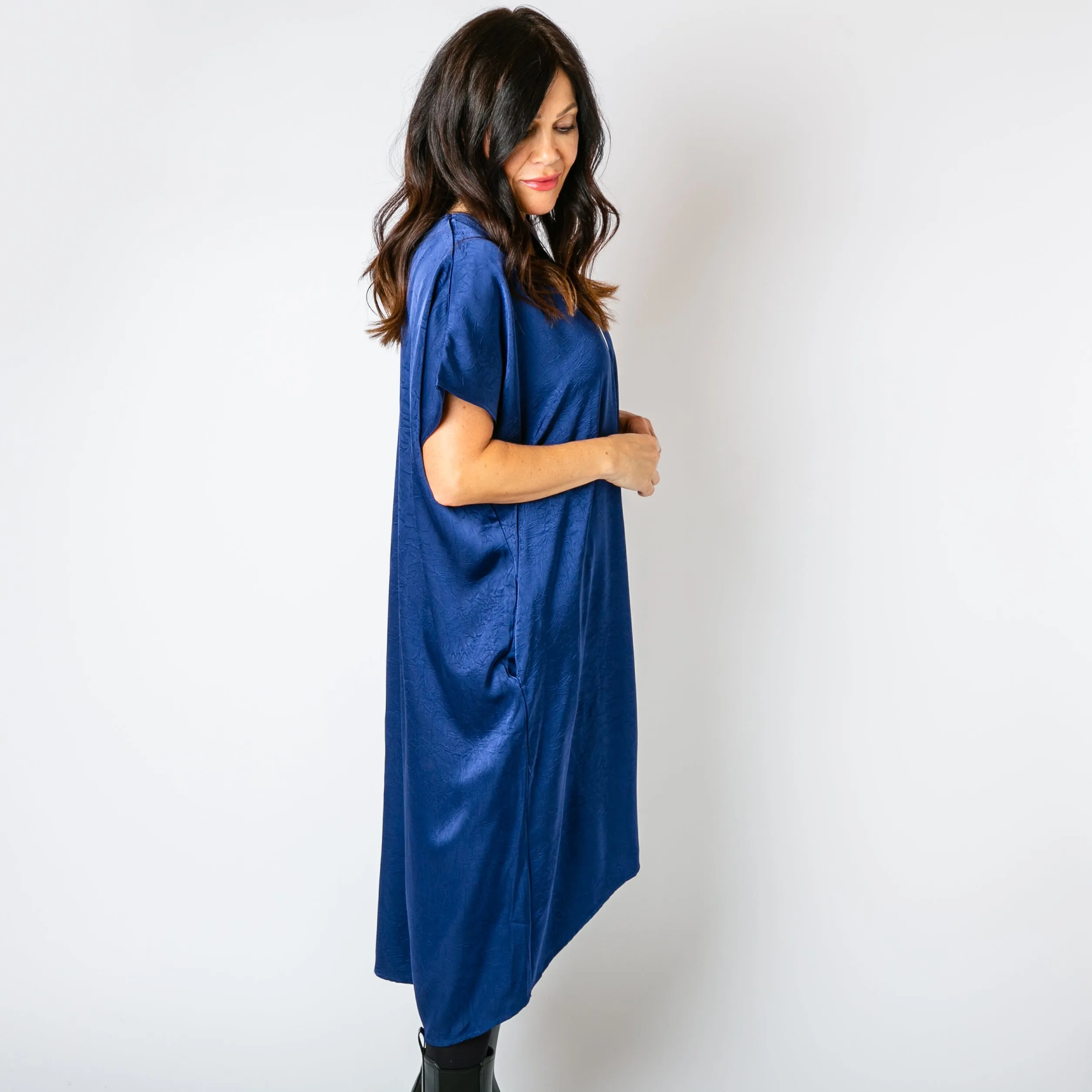 Satin Kaftan Dress