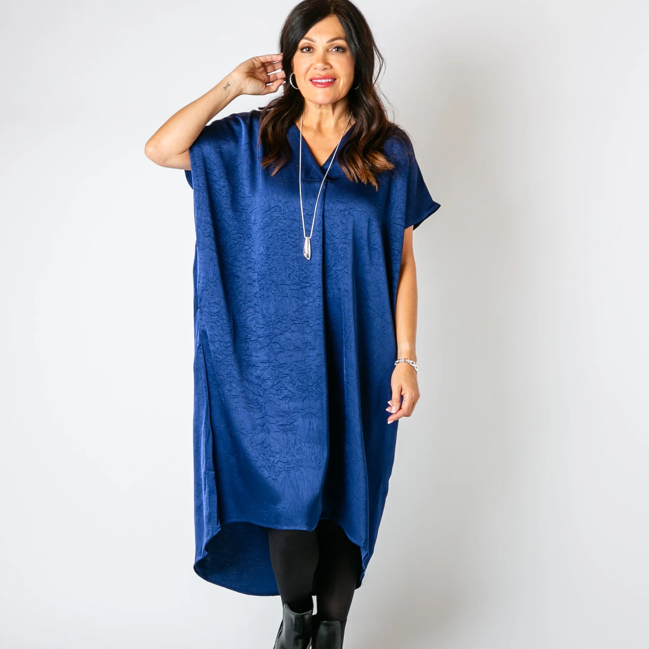 Satin Kaftan Dress