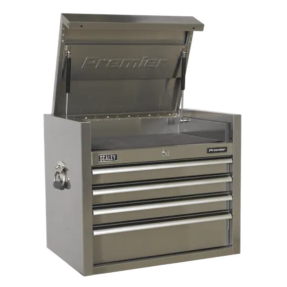 Sealey PTB66004SS 4 Drawer Stainless Steel Heavy-Duty Topchest 675mm