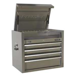 Sealey PTB66004SS 4 Drawer Stainless Steel Heavy-Duty Topchest 675mm