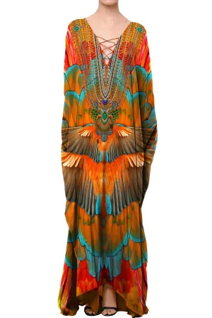 Silk Caftan Orange