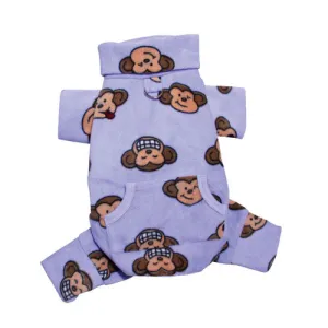 Silly Monkey Turtleneck Pajamas — Lavender