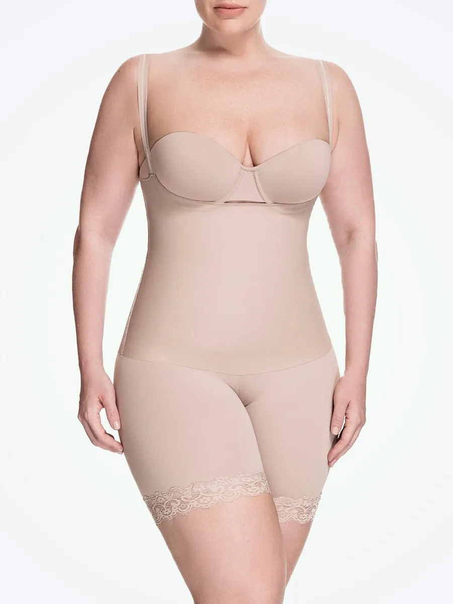 Squeem Sensual Secret Open Bust Mid Thigh Short