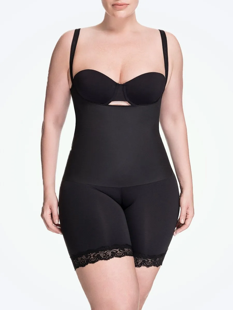 Squeem Sensual Secret Open Bust Mid Thigh Short