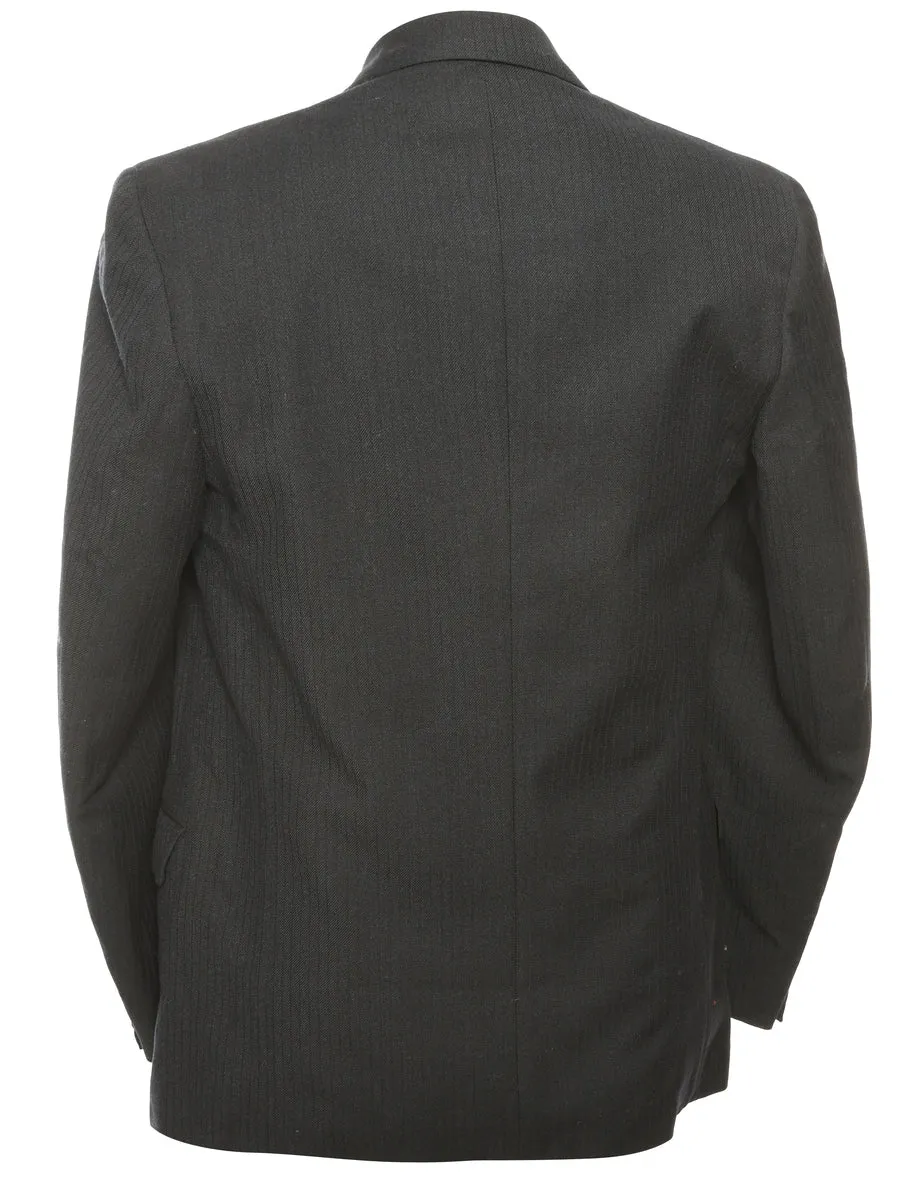 Striped Grey Blazer - L