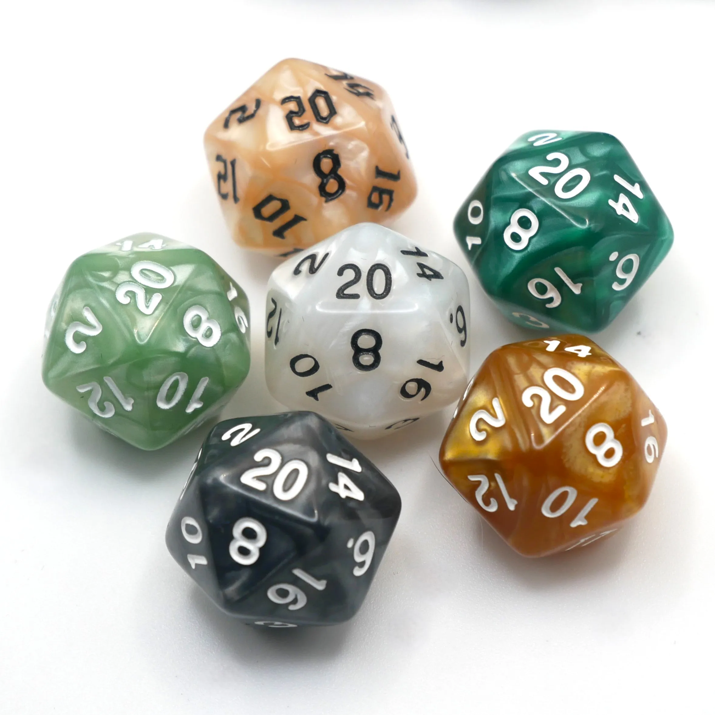 Terrestrial Bundle - 6 Set Bundle w/ Dice Bag - 7 Piece DnD Dice Sets | Acrylic RPG Gaming Dice