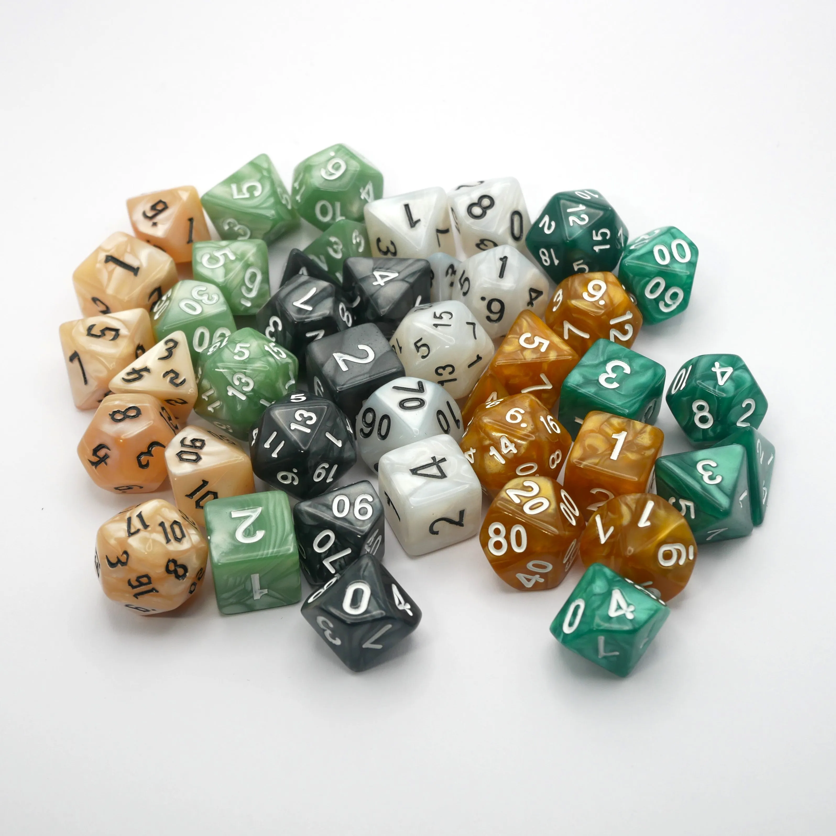 Terrestrial Bundle - 6 Set Bundle w/ Dice Bag - 7 Piece DnD Dice Sets | Acrylic RPG Gaming Dice