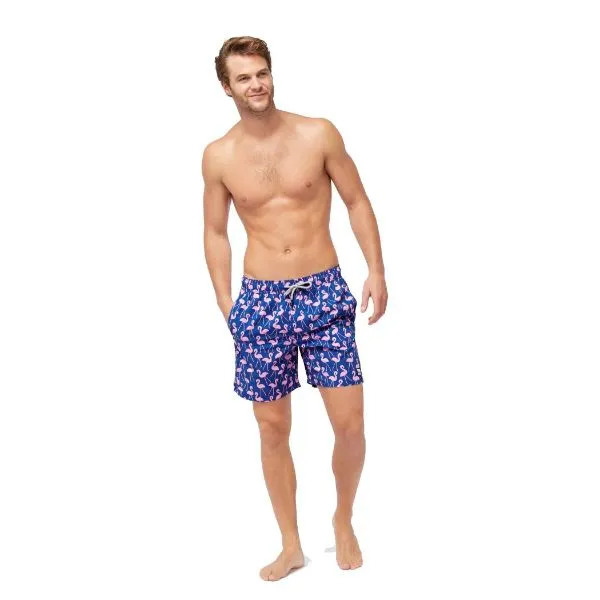 TOM & TEDDY - Men's Shorts  (Rose Blue & Flamingos)