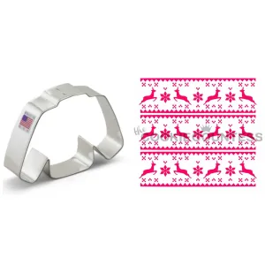 Ugly Sweater Cookie Cutter and Christmas Fair Isle Stencil BUNDLE
