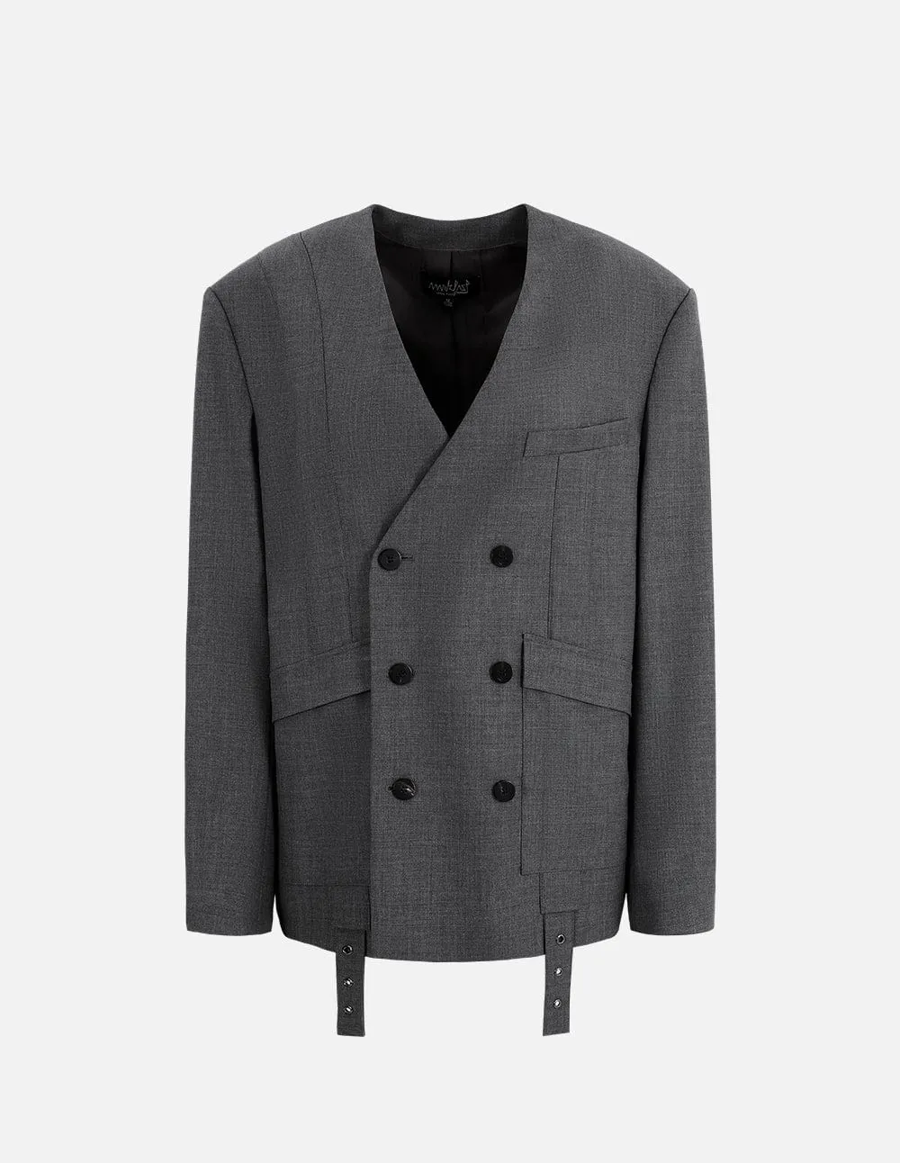 Unisex Grey Casual Blazer