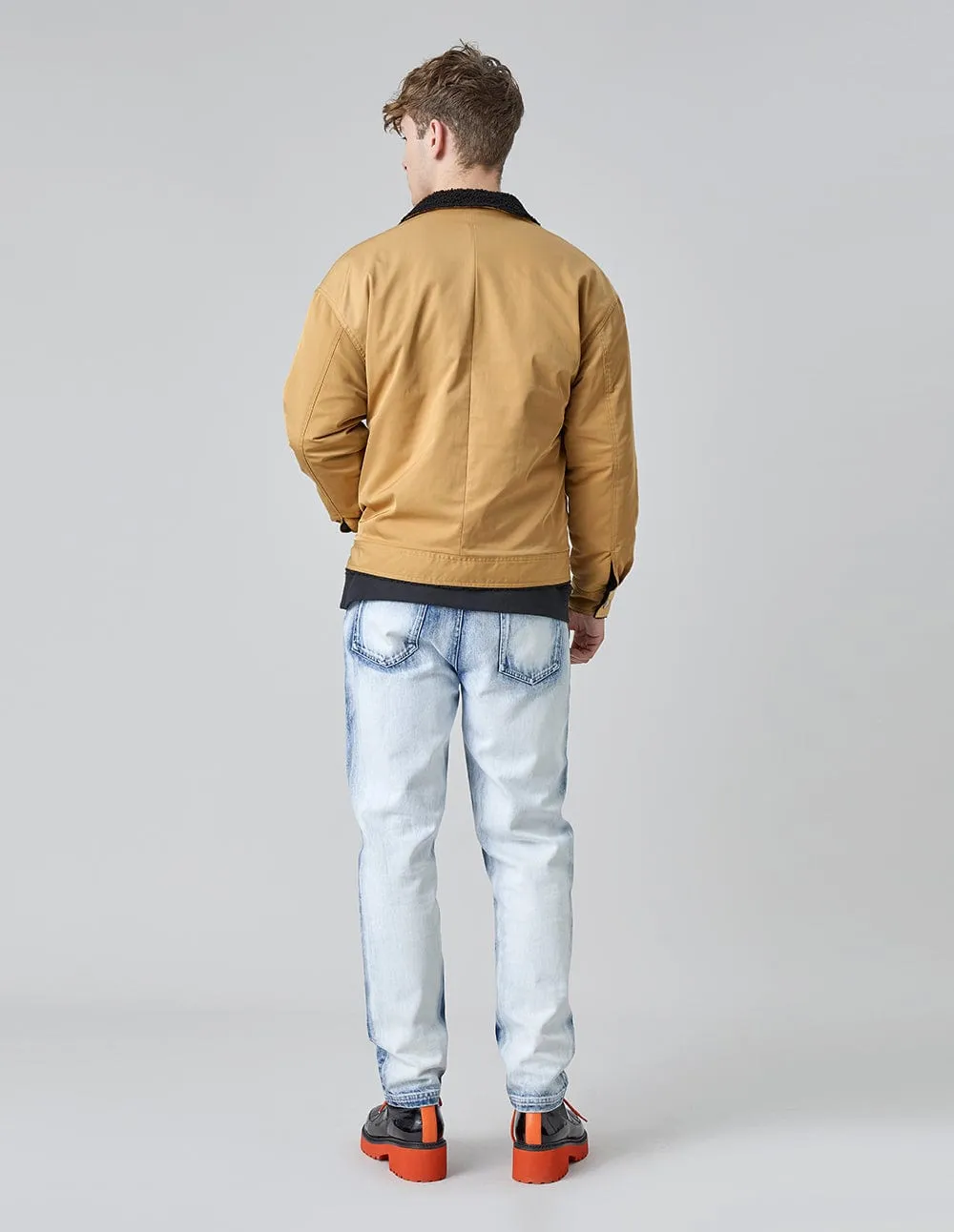 Unisex White Embroidered Casual Jacket
