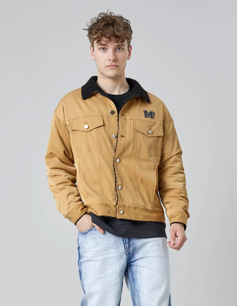 Unisex White Embroidered Casual Jacket