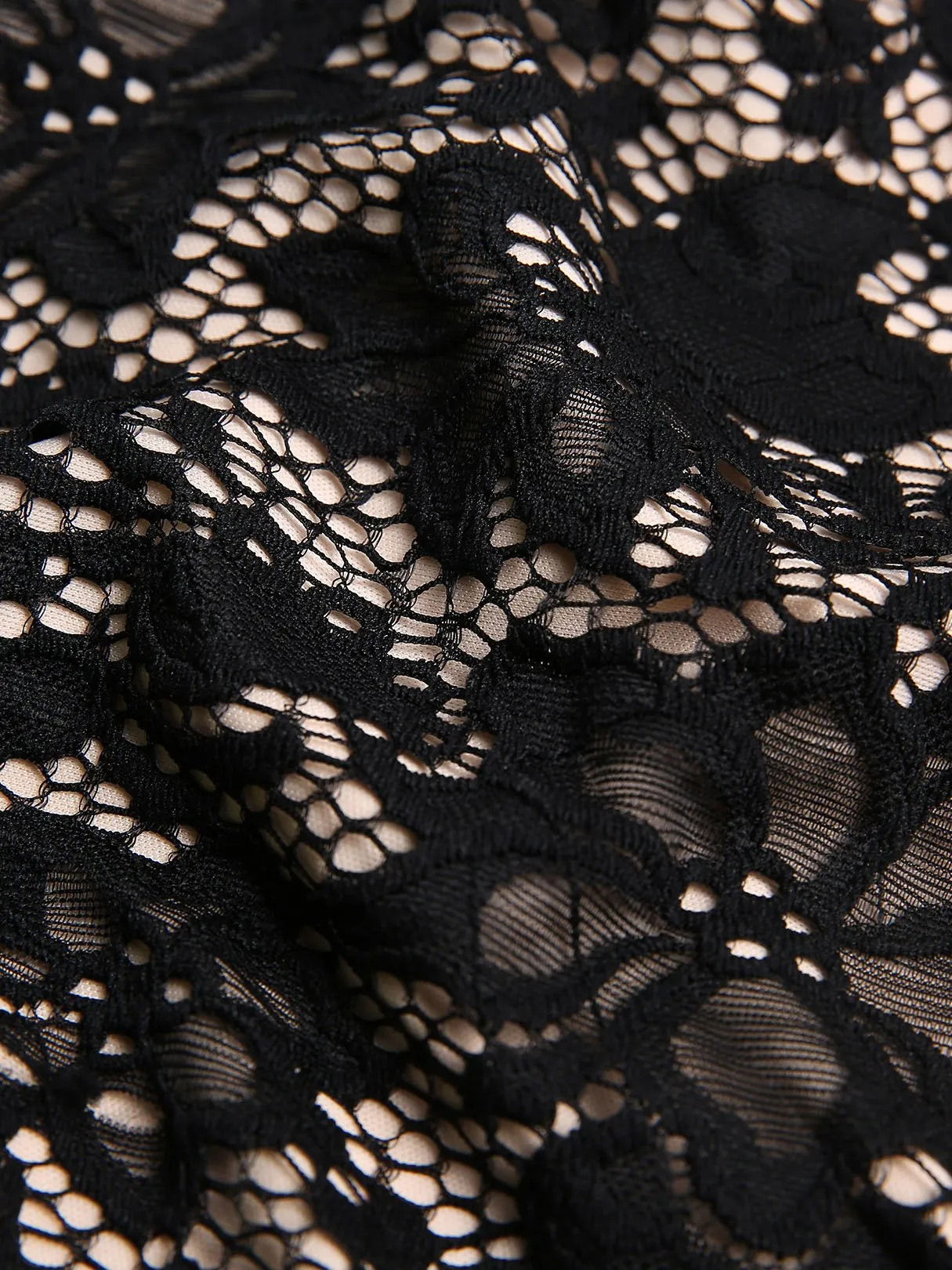 Wholesale Black Off The Shoulder 3/4 Length Sleeve Sheer See Through Curved Hem Dresses