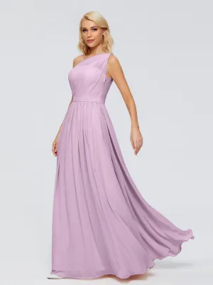 Wisteria Bridesmaid Dress Arabella One Shoulder Sash Bridesmaid Dresses