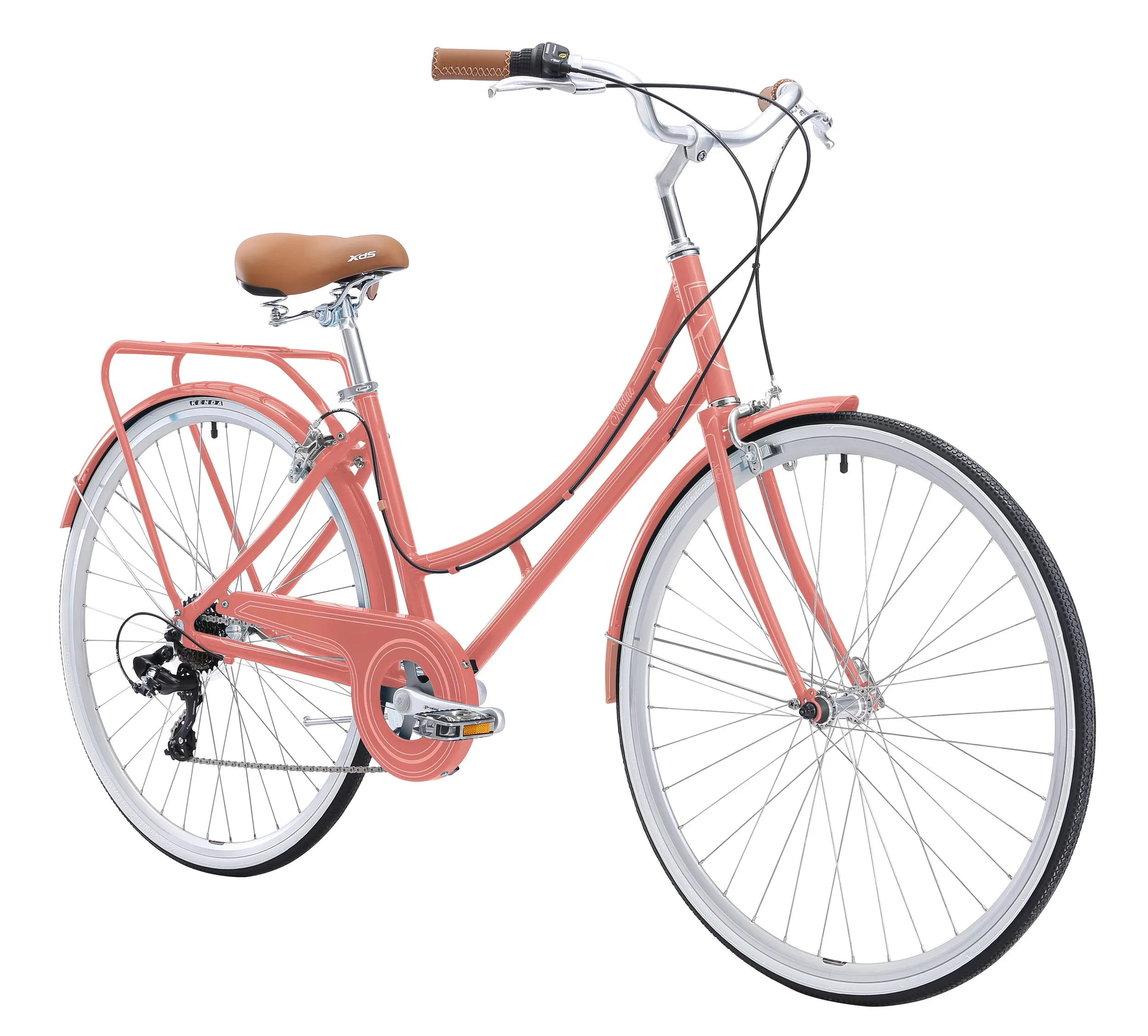 XDS Nadine 7sp Women's Step-Through City Bike //  Pink Coral