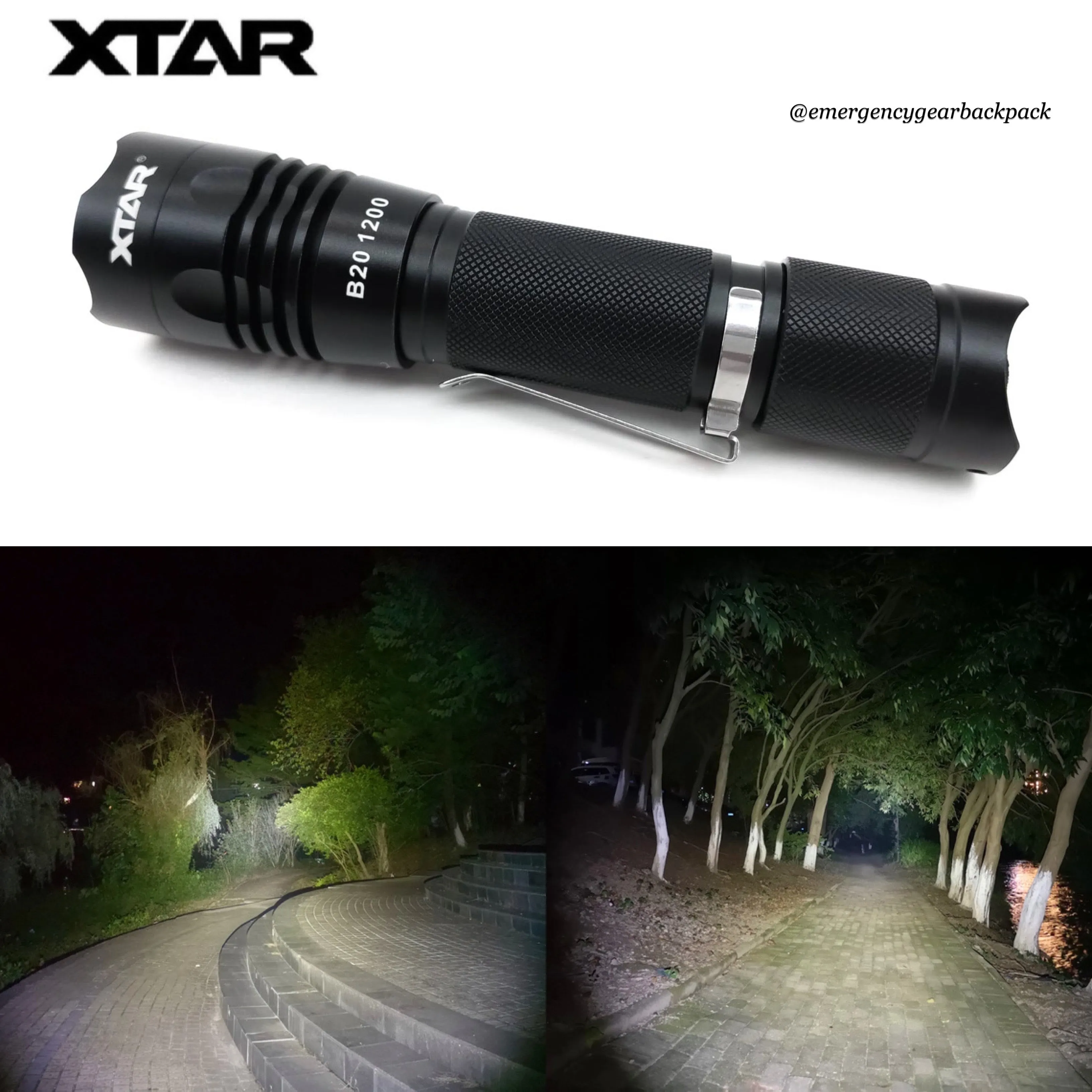 XTAR B20 1200 Sports Flashlight 1200LMS 240M